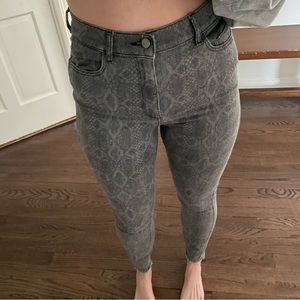 DL1961 Farrow Ankle high rise instasculpt skinny snake print jeans